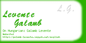 levente galamb business card